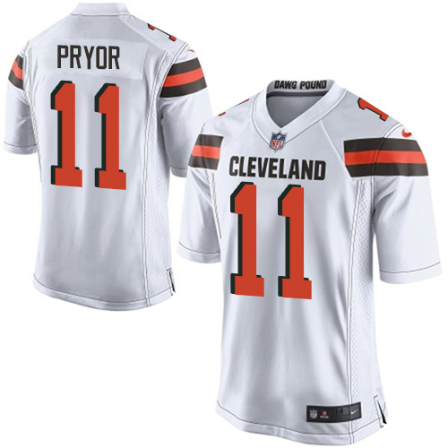 Men's Game Terrelle Pryor Nike Jersey White Road - #11 NFL Cleveland Browns